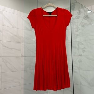 Forever 21 fitted red dress with plunging neckline